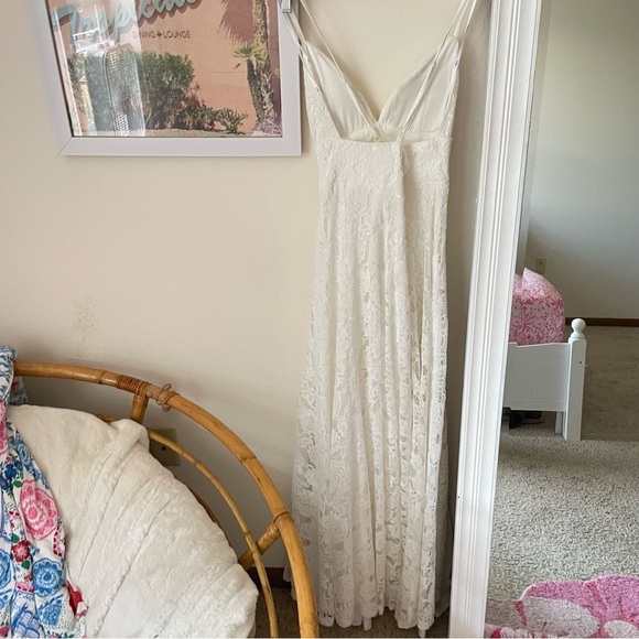 Lulus Essence of Love White Lace Maxi Dress Small | Bridal Formal Boho Wedding - Picture 11 of 11